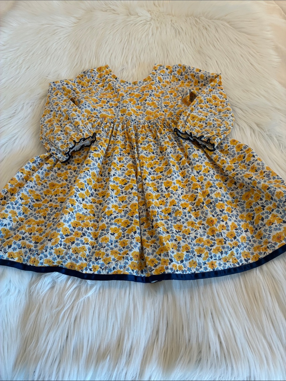 Pink Chicken Girls Amma Dress in Golden Daisy Ditsey Floral
